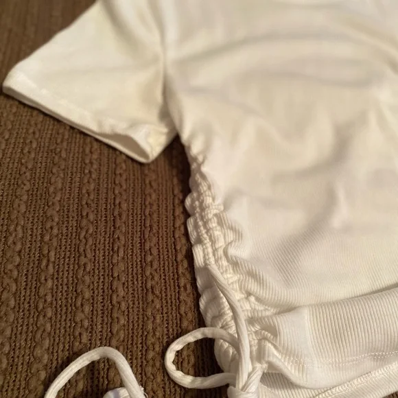 Zara | Ruched Ribbed Top - Picture 2 of 4